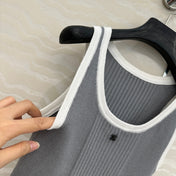 CC Knitted Vest Gray Cotton
