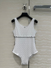 CC One-piece Swimsuit White Polyamide