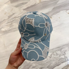 LACE FLORAL BASEBALL HAT 672631