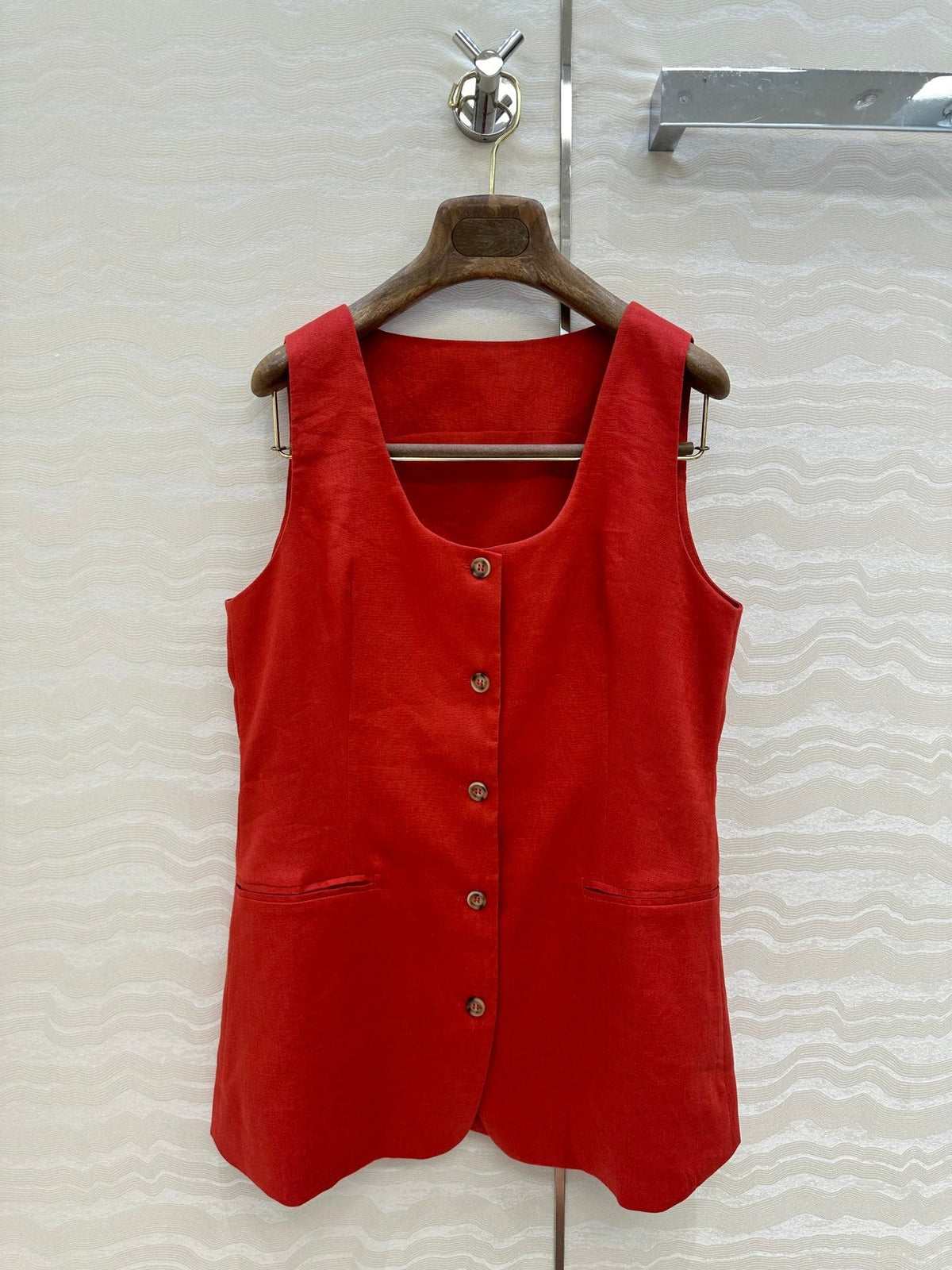 LP SLEEVELESS LINEN BLAZER 272246