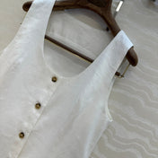 LP SLEEVELESS LINEN BLAZER 272243