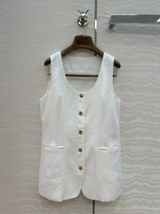 LP SLEEVELESS LINEN BLAZER 272243