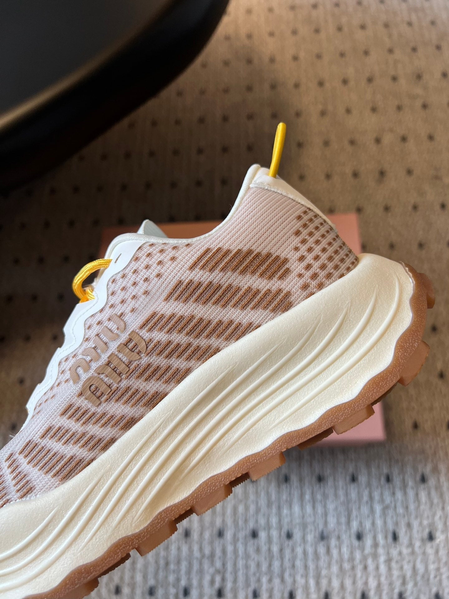 MIUMIU 26S SNEAKERS IN LIGHT PINK TECHNICAL FABRIC