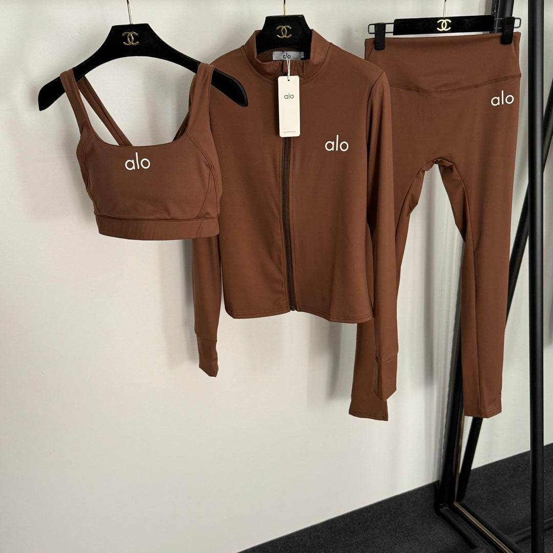 ALO 26S 3-PIECE YOGA SPORTSWEAR SET 323