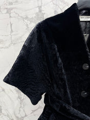 YSL 25S SHORT-SLEEVED SHEARLING COAT STYLE 231