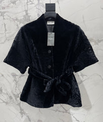 YSL 25S SHORT-SLEEVED SHEARLING COAT STYLE 231