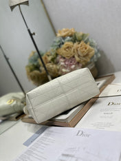 DIOR 26S VOYAGE BAG 22 IN CREAM WHITE CALFSKIN