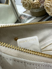 DIOR 26S VOYAGE BAG 28 IN CREAM WHITE CALFSKIN