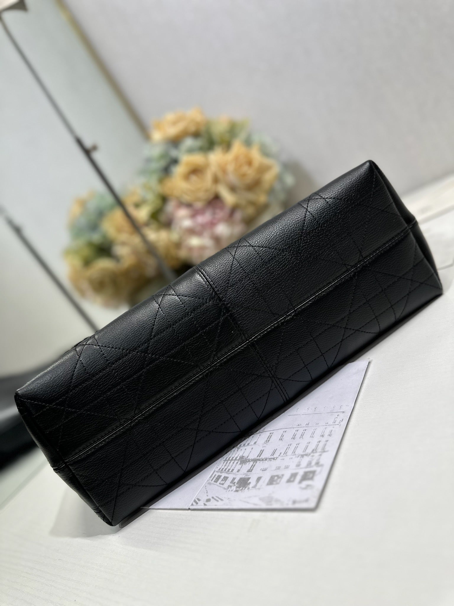 DIOR 26S VOYAGE BAG 34 IN BLACK CALFSKIN