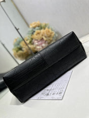 DIOR 26S VOYAGE BAG 34 IN BLACK CALFSKIN