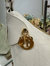 DIOR 26S VOYAGE BAG 34 IN CREAM WHITE CALFSKIN