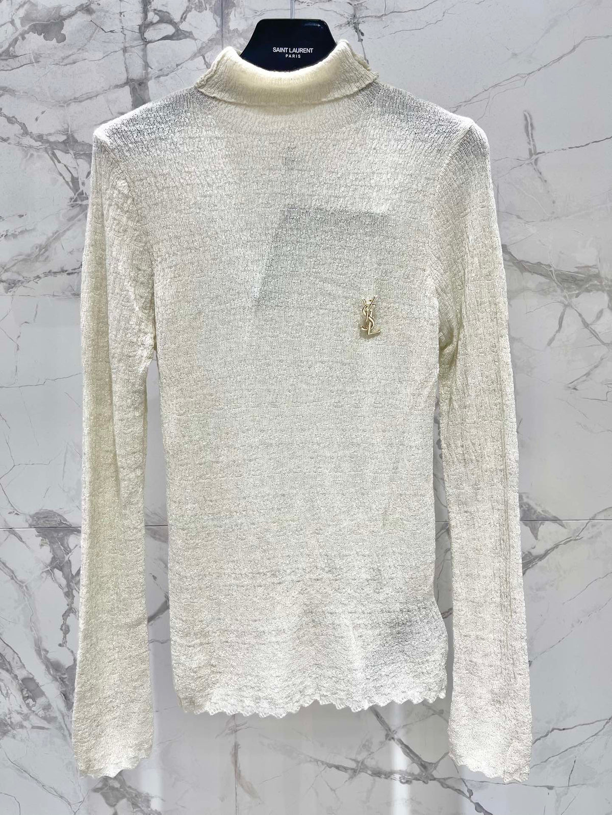 YSL 25S FITTED TURTLENECK SWEATER STYLE 182