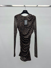 YSL 25S LEOPARD PRINT DRESS STYLE 44