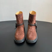 BOTTEGA VENETA 26S ANKLE BOOTS IN BROWN SUEDE