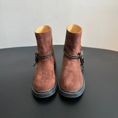 BOTTEGA VENETA 26S ANKLE BOOTS IN BROWN SUEDE