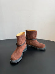 BOTTEGA VENETA 26S ANKLE BOOTS IN BROWN SUEDE