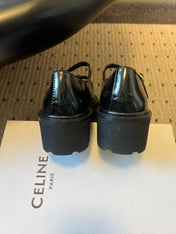 CELINE 26S BULKY BABIES MARY JANE SHOES 40 MM IN BLACK CALFSKIN