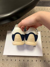 CELINE 26S RACER SNEAKERS IN NAVY BLUE FABRIC AND SUEDE