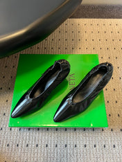 BOTTEGA VENETA 26S HIGH HEELS 40 MM IN BLACK CALFSKIN