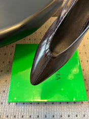 BOTTEGA VENETA 26S HIGH HEELS 40 MM IN DARK BROWN CALFSKIN