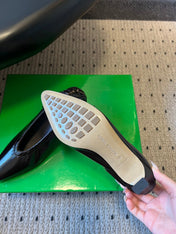 BOTTEGA VENETA 26S HIGH HEELS 40 MM IN DARK BROWN CALFSKIN