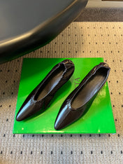 BOTTEGA VENETA 26S HIGH HEELS 40 MM IN DARK BROWN CALFSKIN