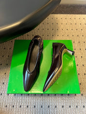 BOTTEGA VENETA 26S HIGH HEELS 40 MM IN DARK BROWN CALFSKIN