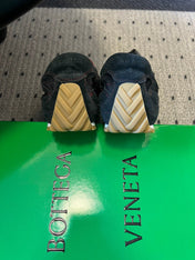 BOTTEGA VENETA 26S SNEAKERS IN BLACK SUEDE AND MESH FABRIC