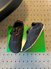 BOTTEGA VENETA 26S SNEAKERS IN BLACK SUEDE AND MESH FABRIC