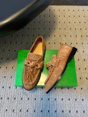 BOTTEGA VENETA 26S LOAFERS IN BROWN SUEDE