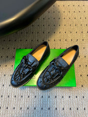 BOTTEGA VENETA 26S LOAFERS IN BLACK LAMBSKIN