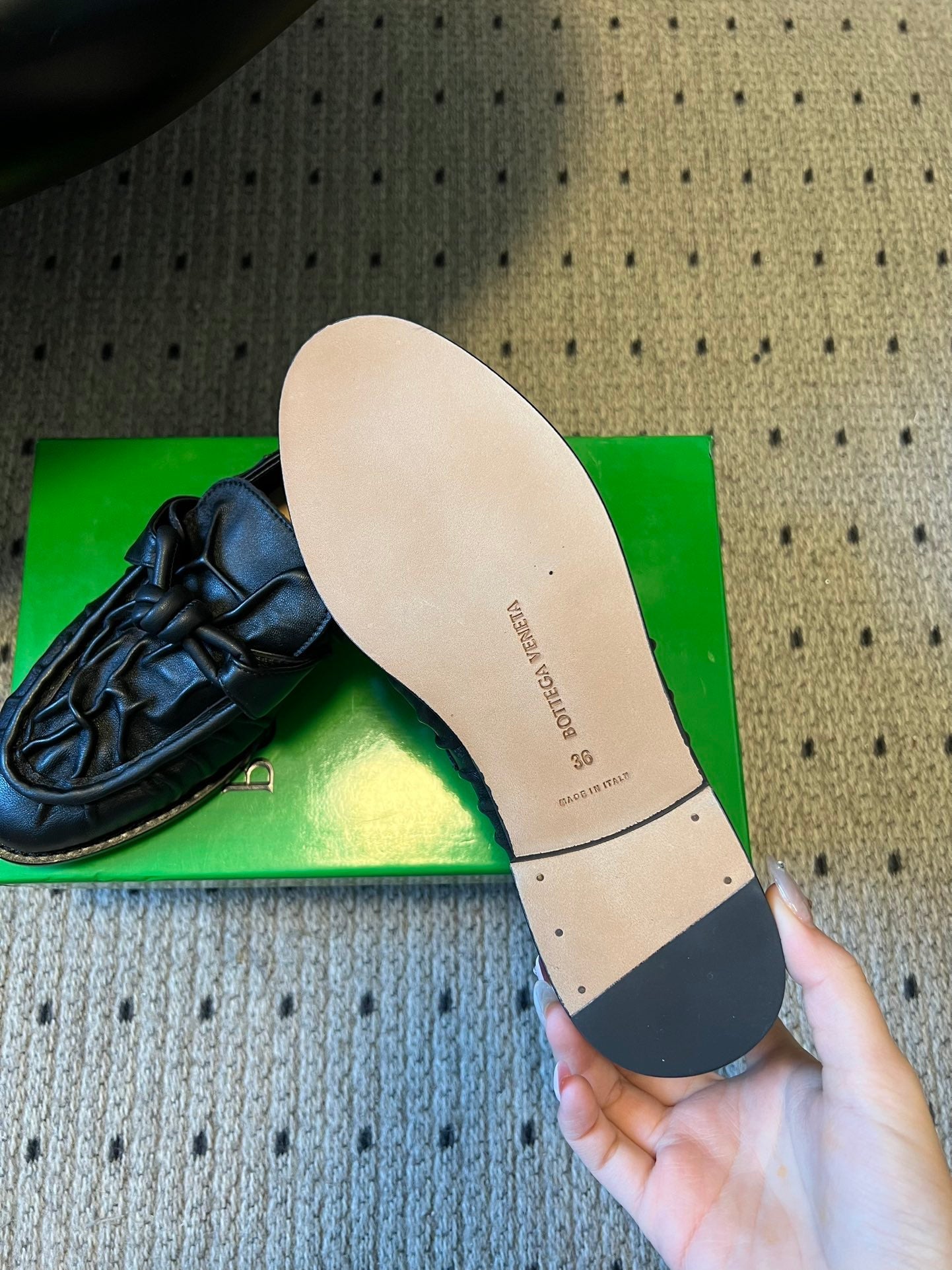 BOTTEGA VENETA 26S LOAFERS IN BLACK LAMBSKIN