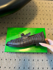 BOTTEGA VENETA 26S LOAFERS IN CHOCOLATE BROWN LAMBSKIN