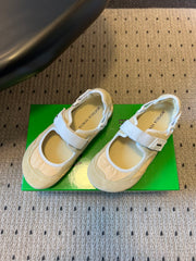 BOTTEGA VENETA 26S MARY JANE SNEAKER IN BEIGE SUEDE AND FABRIC