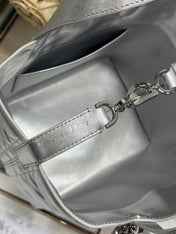 DIOR 26S TOUJOURS BAG 23 IN SILVER CALFSKIN