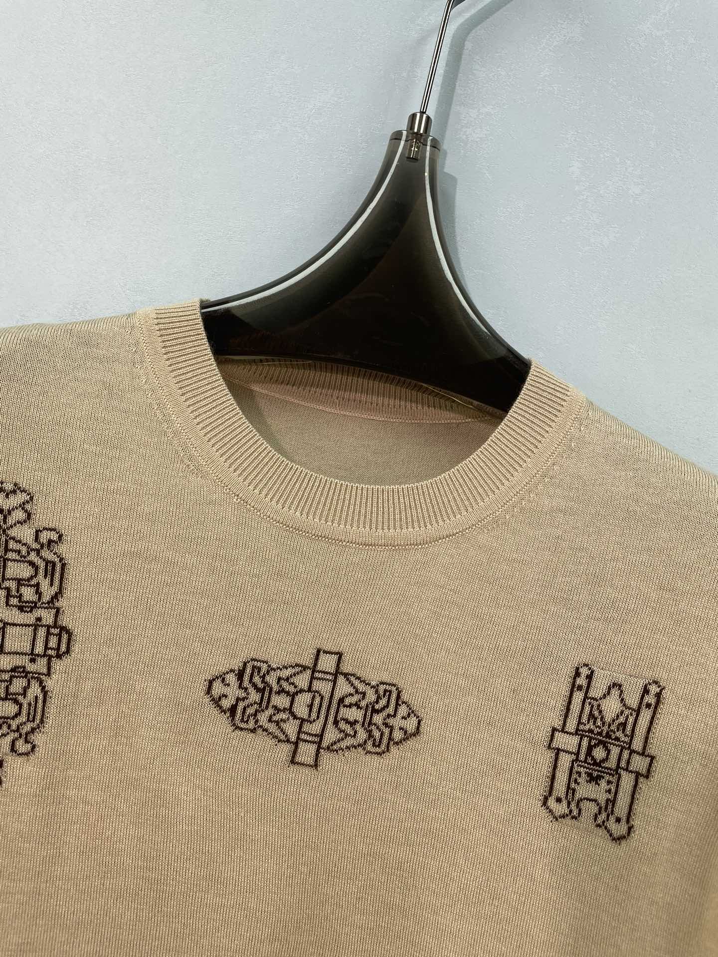 HERMES 26S SHORT-SLEEVE KNIT TOP 724