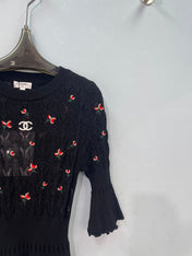CHANEL 26S CHERRY KNIT TOP 1288