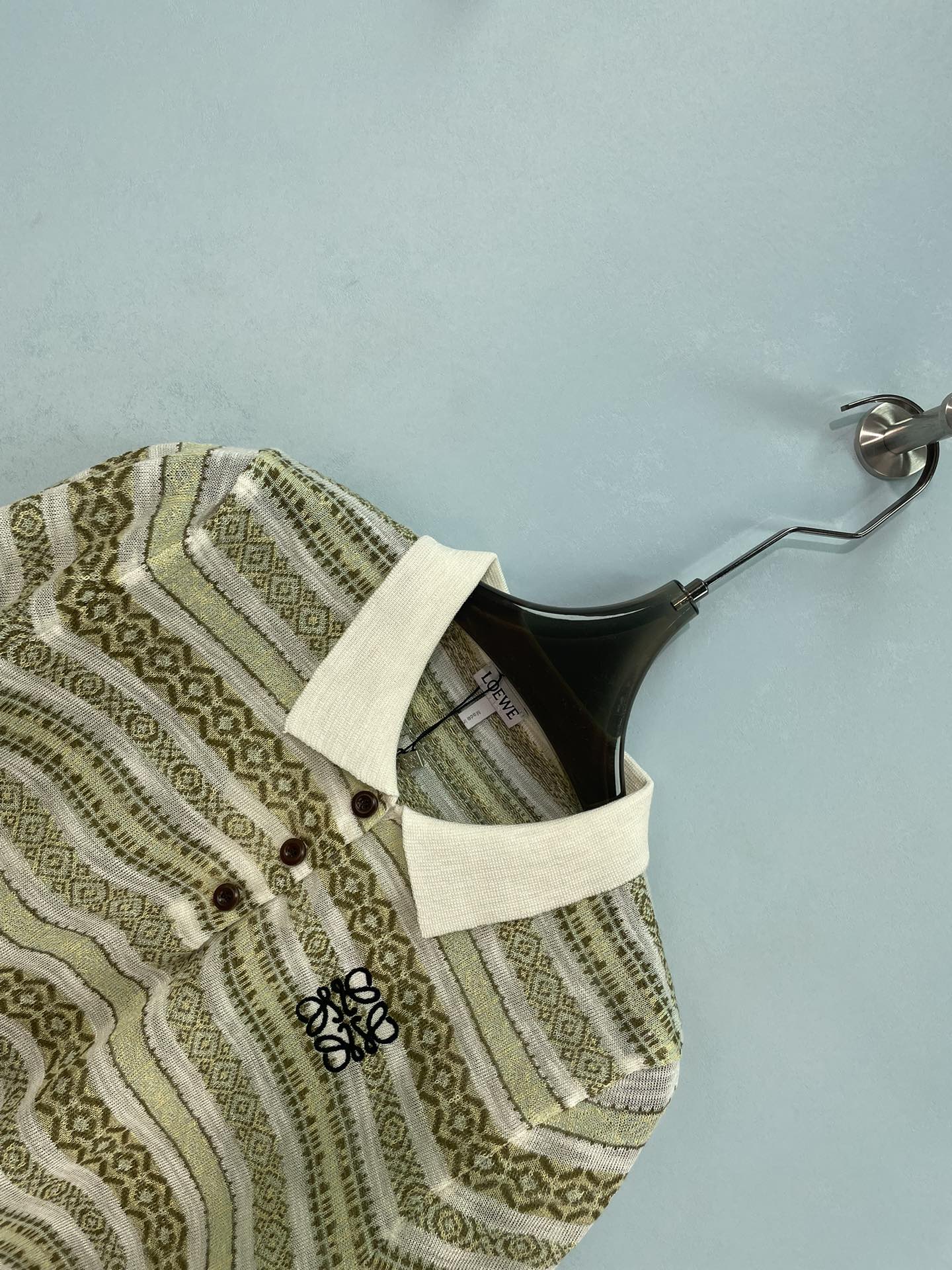 LOEWE 26S SHORT-SLEEVE KNIT POLO SHIRT 573