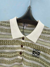 LOEWE 26S SHORT-SLEEVE KNIT POLO SHIRT 573