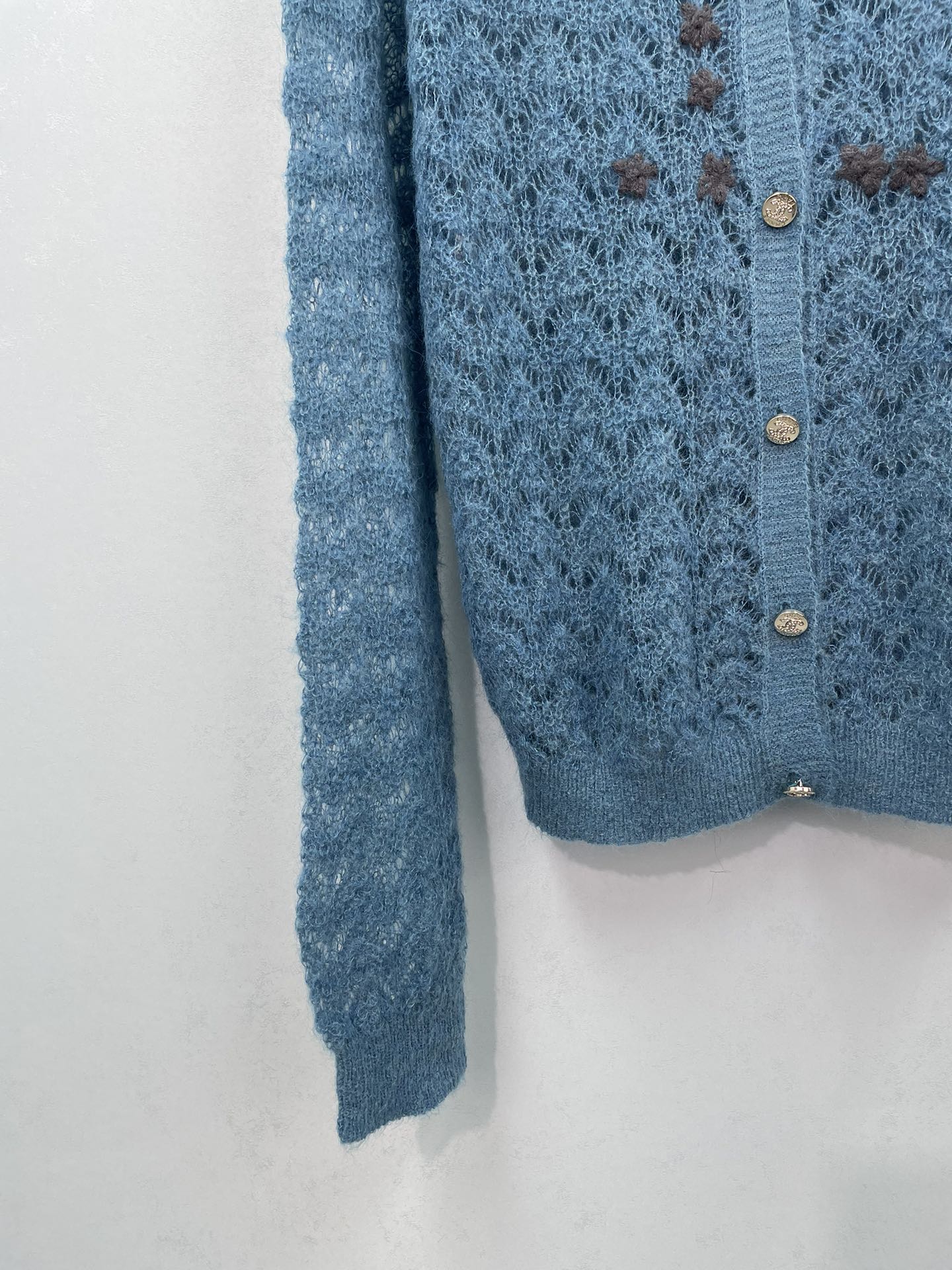 CHANEL 26S OPENWORK KNIT CARDIGAN 1601