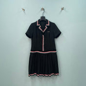 CHANEL 26S SHORT SLEEVE PLEATED DRESS 1535