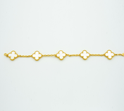 CLOVER BRACELET 5 MOTIFS WHITE MOP