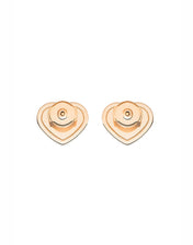 HAPPY HEART EARRINGS PINK GOLD DIAMOND