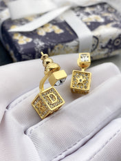 D-STAR GOLD DIAMOND EARRINGS