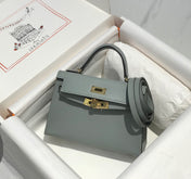 HM KELLY MINI 20 MEDIUM GREY EPSOM GOLD HARDWARE