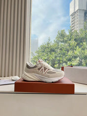 LP&NB CLASSIC BISCUIT SNEAKERS WHITE SUEDE