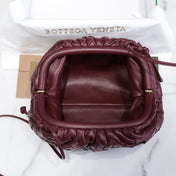 INTRECCIATO POUCH 22 IN BURGUNDY LAMBSKIN