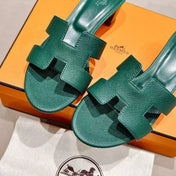 0ASIS SANDAL EPSOM CALFSKIN DARK GREEN