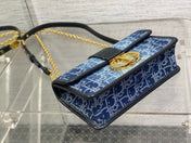 MONTAIGNE 21 BLUE JEAN EMBROIDERY