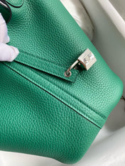 PICOTIN LOCK 18 EMERALD TOGO SILVER HARDWARE